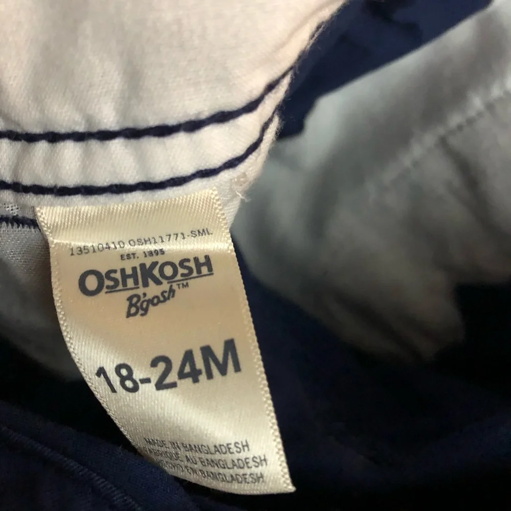 OshKosh B'Gosh Navy Twill Americana Shortalls